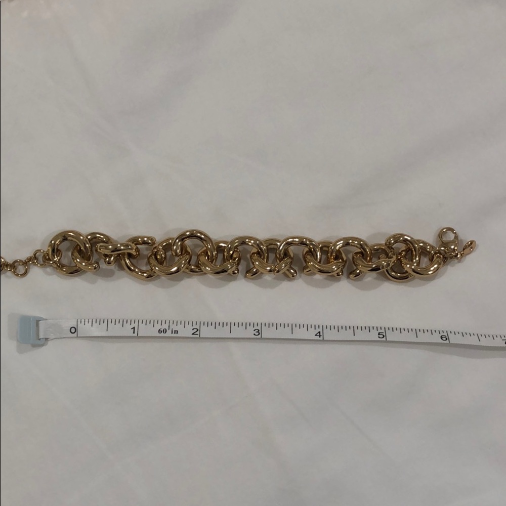 Chunky Gold Bracelet with Intricate Link Design